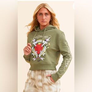 NWOT Ed Hardy Heart Hooded Sweatshirt